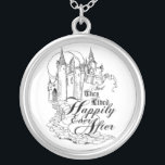 Vintage eens op een Tijdspeel, Decor, en Geschenke Zilver Vergulden Ketting<br><div class="desc">Deze vintage ooit op tijd is zo schattig. Met een bruid en bruidegom in een sluier en bovenste hoed in een sprookje mode met een kasteel en tekst die 'Eenmaal op tijd' lezen. Veel van deze voorwerpen met twee beelden hebben een vintage die ook altijd na ontwerp een kasteel en...</div>