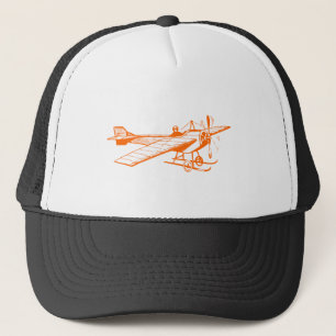 Vintage Eeroplaan - Oranje Trucker Pet