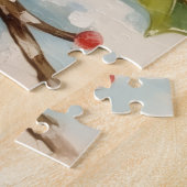 Vintage Egel Tussen Hulst Kerstmis Legpuzzel (Zijkant)