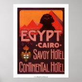Vintage Egypt Hotel Poster (Voorkant)