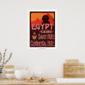 Vintage Egypt Hotel Poster (Keuken)