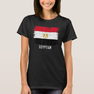 Vintage Egypt Vlag Egyptisch & Trots Op Mijn Worte T-shirt