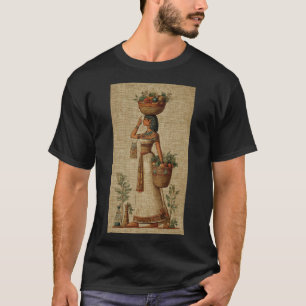 Vintage Egyptische Koningin Kunst T-Shirt Oude N