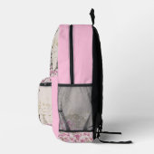 Vintage Eiffeltoren Parijs Briefkaart Bedrukte Rugzak (Rechts)