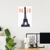 Vintage Eiffeltoren Parijs Europa Reis Foto Poster (Thuiskantoor)