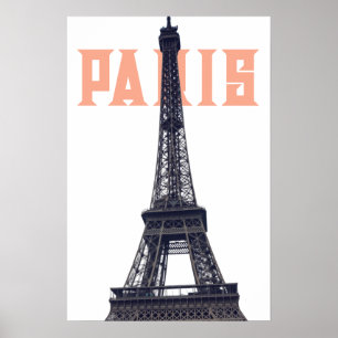 Vintage Eiffeltoren Parijs Europa Reis Foto Poster