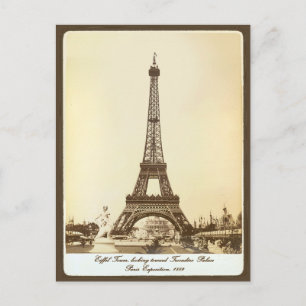 Vintage Eiffeltoren Parijs Expositie 1889 Frankrij Briefkaart