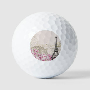 Vintage Eiffeltoren Parijs Frankrijk Romantiek Roo Golfballen