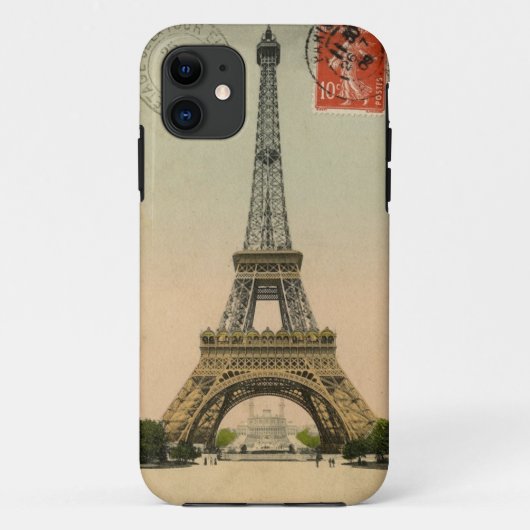 Vintage Eiffeltower - Briefkaart Case-Mate iPhone Case (Achterkant)
