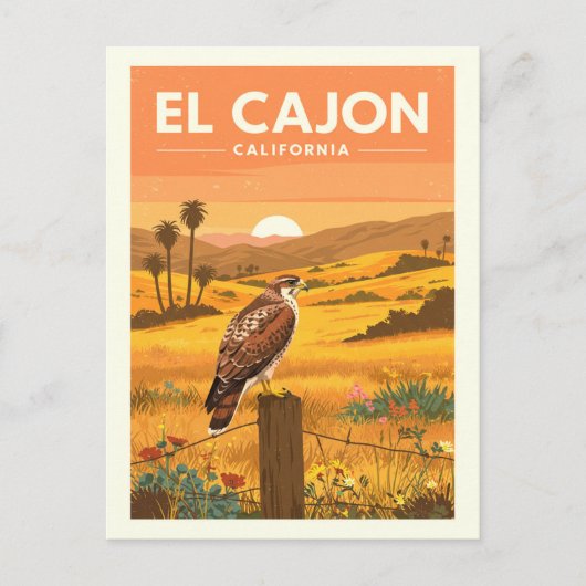 Vintage El Cajon California Briefkaart (Voorkant)