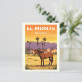 Vintage El Monte California Briefkaart (Staand voorkant)