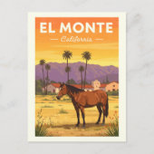 Vintage El Monte California Briefkaart (Voorkant)