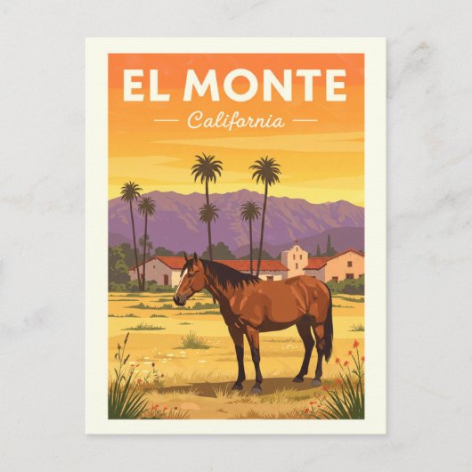 Vintage El Monte California Briefkaart (Voorkant)