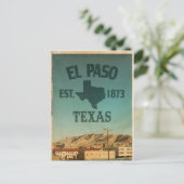Vintage El Paso Texas Travel Briefkaart (Staand voorkant)