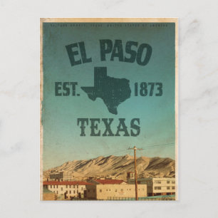Vintage El Paso Texas Travel Briefkaart