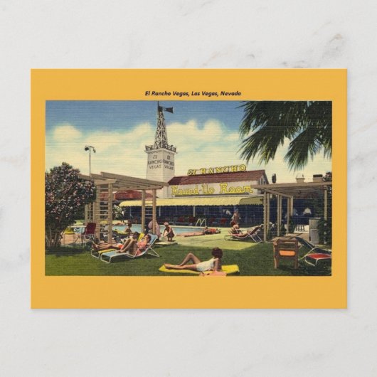 Vintage El Rancho Vegas Briefkaart (Voorkant)