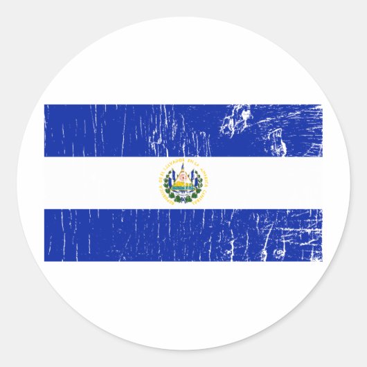 Vintage El Salvador Ronde Sticker (Voorkant)