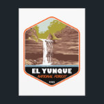 Vintage El Yunque National Forest Puerto Rico Briefkaart<br><div class="desc">El Yunque National Forest vectorkunstwerk. El Yunque National Forest is een tropisch regenwoud in het noordoosten van Puerto Rico.</div>