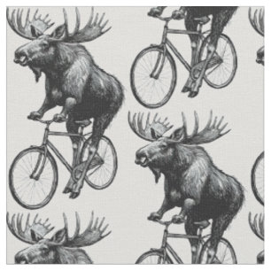 Vintage eland-fietsrijder - Rustieke dierhumor Stof