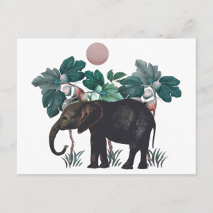 Vintage Elefant Briefkaart