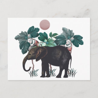 Vintage Elefant Briefkaart