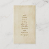 Vintage Elegance 2 Visitekaartje (Achterkant)