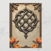 Vintage elegance: an elegant clock and heart. menu (Achterkant)