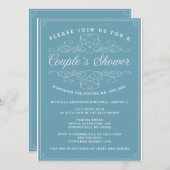 Vintage Elegance | Douaneuitnodiging voor de douch Kaart (Voorkant / Achterkant)