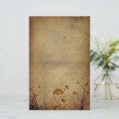 Vintage Elegance Floral Briefpapier (Staand voorkant)