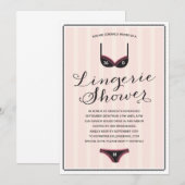 Vintage Elegance | Lingerie Vrijgezellenfeest Invi Kaart (Voorkant / Achterkant)