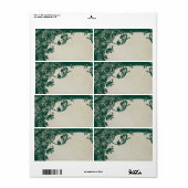 Vintage Elegance Wedding Toile Floral Damask Etiket (Full Sheet)