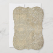 Vintage Elegance Wedding Toile Floral Damask Kaart (Achterkant)