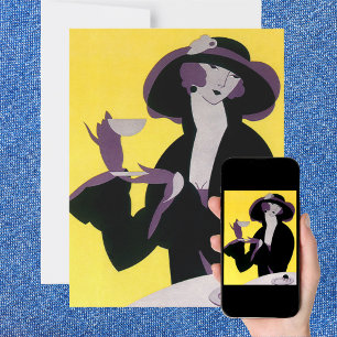 Vintage Elegant Aftermiddag Tea Party Uitnodiging