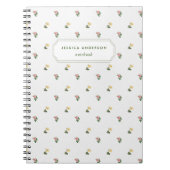 Vintage Elegant Bloem Notitieboek (Voorkant)