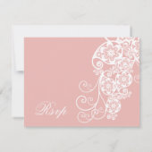 Vintage Elegant Boho Floral Paisley Wedding RSVP (Achterkant)