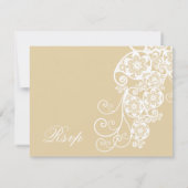 Vintage Elegant Boho Floral Paisley Wedding RSVP (Achterkant)