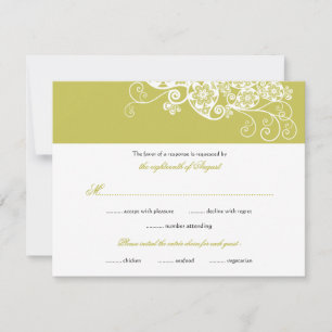 Vintage Elegant Boho Floral Paisley Wedding RSVP