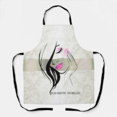 Vintage Elegant, Chic, Kant, Meisje Silhouet Schort (Voorkant)