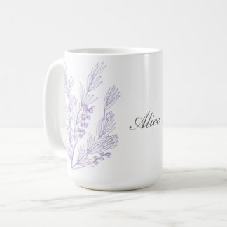 Vintage, elegant, floraal, gepersonaliseerd met de koffiemok