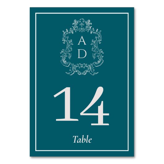 Vintage Elegant Floral Morden Wedding Kaart (Voorkant)