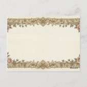 Vintage Elegant Floral Wedding Invitation Postcard Briefkaart (Achterkant)