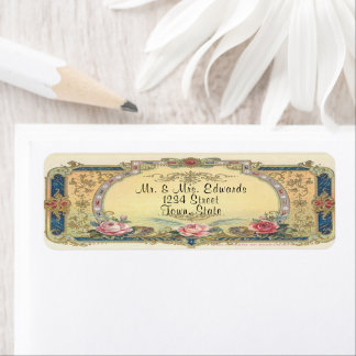 Vintage Elegant French Country Return Address Etiket