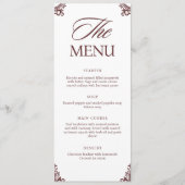 Vintage Elegant Handwriting Wedding Dinner  Menu (Voorkant)