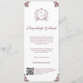 Vintage Elegant Handwriting Wedding Dinner  Menu (Achterkant)
