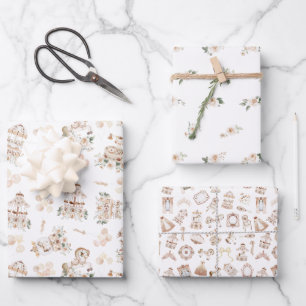 Vintage Elegant Kleine Prinses Baby Shower Inpakpapier Vel