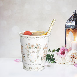 Vintage Elegant | Kleine Prinses Baby Shower Papieren Bekers