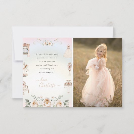 Vintage Elegant | Kleine prinses bedankt (Voorkant)