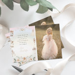 Vintage Elegant | Kleine prinses bedankt<br><div class="desc">De kaarsen zijn uit en de cake is slechts een herinnering, maar hun liefde blijft bestaan. Ik dank hen voor hun hulp bij het vieren van de speciale dag. De gemuteerde kleuren, de zachte illustraties, en de etherische details zoals de draperende bloemen maken dit collectie echt magisch voor of een...</div>