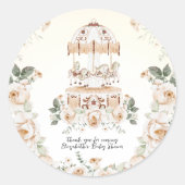 Vintage Elegant | Kleine prinses bedankt Ronde Sticker (Voorkant)