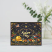 Vintage Elegant Labor Day Feestdagenkaart (Staand voorkant)